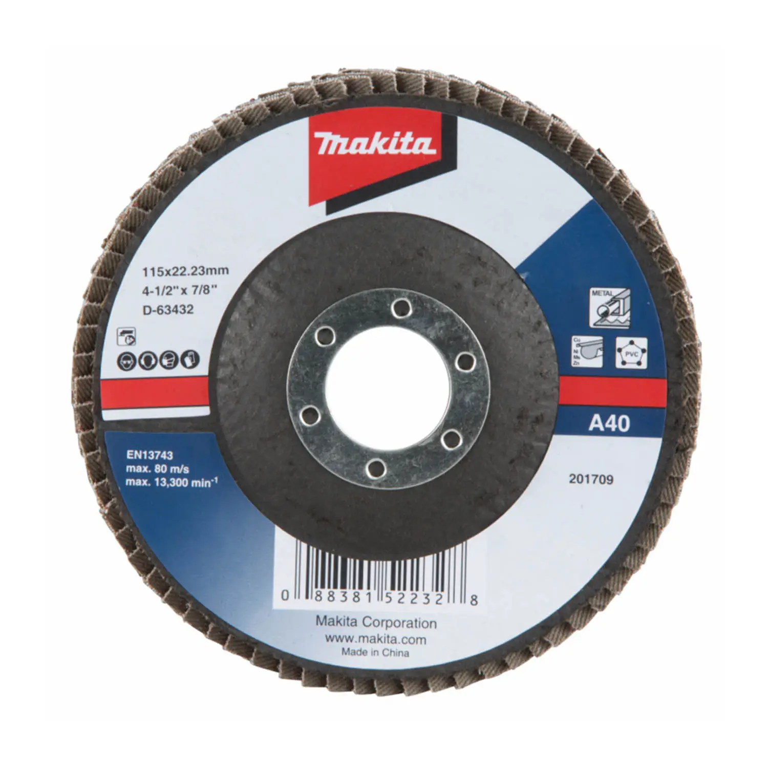 Disco Traslapado 115 X 22 Gr 40 – Metal -Angulo