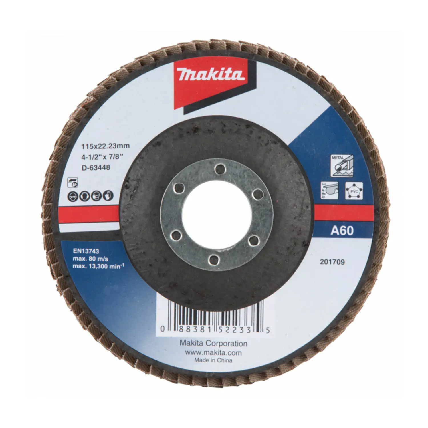 Disco Traslapado 115 X 22 Gr 60 – Metal -Angulo