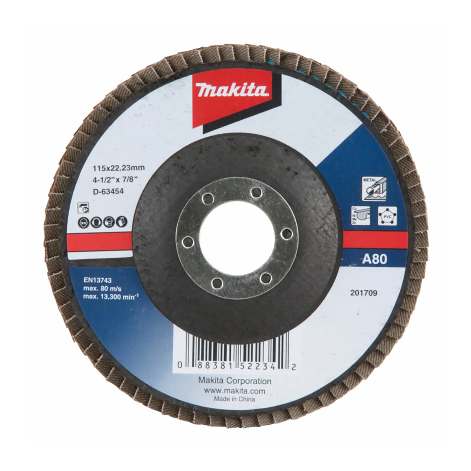 Disco Traslapado 115 X 22 Gr 80 – Metal -Angulo