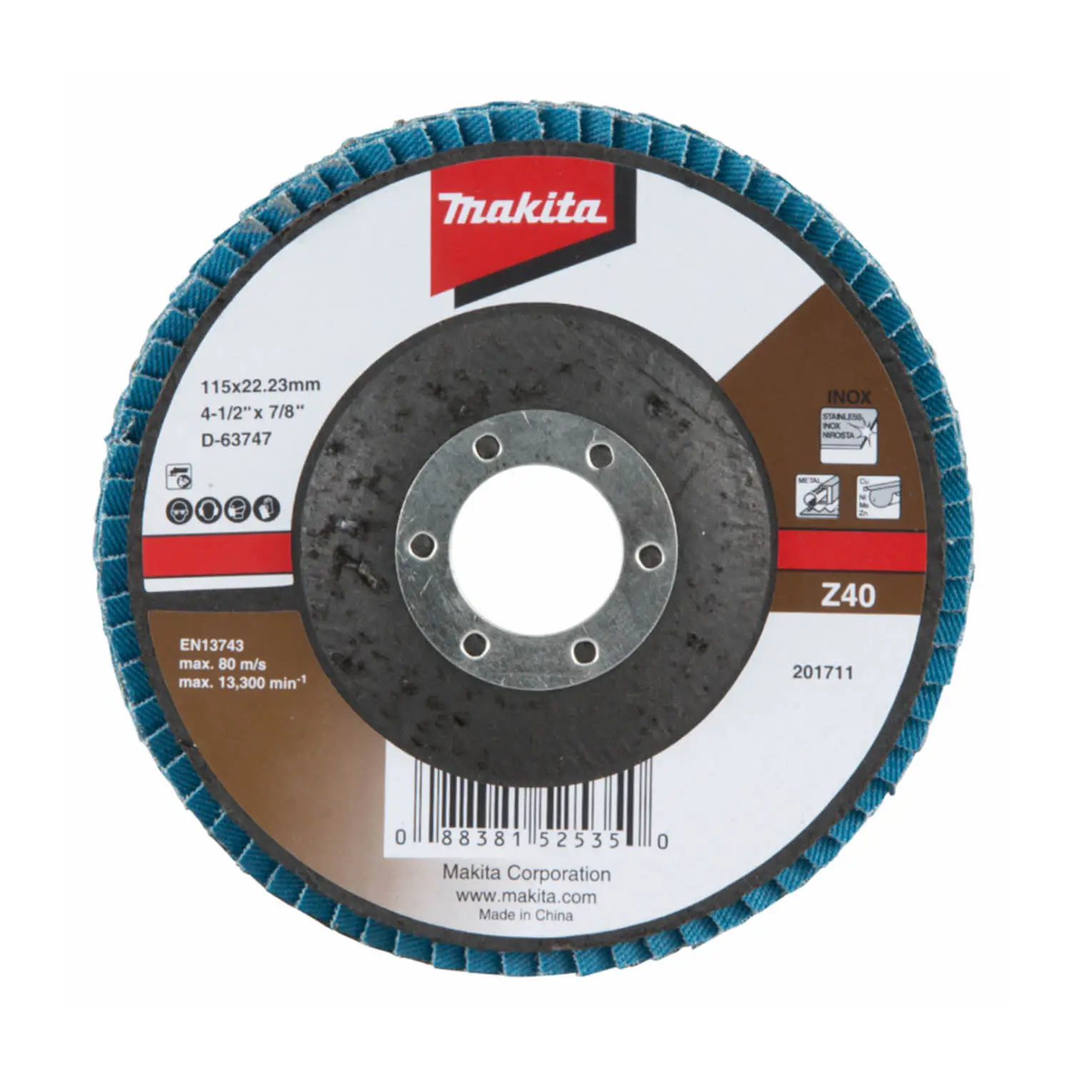Disco Traslapado 115 X 22 Gr 40 – Zircon – Metal Y Acero Inox Angulo
