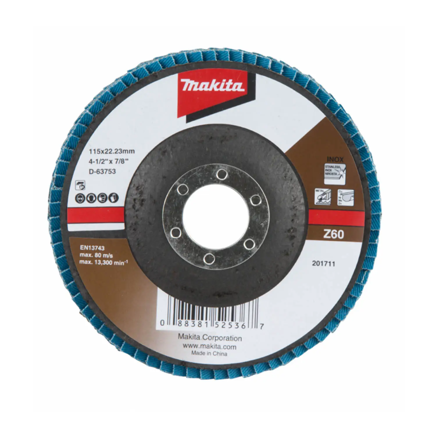 Disco Traslapado 115 X 22 Gr 60 – Zircon – Metal Y Acero Inox Angulo