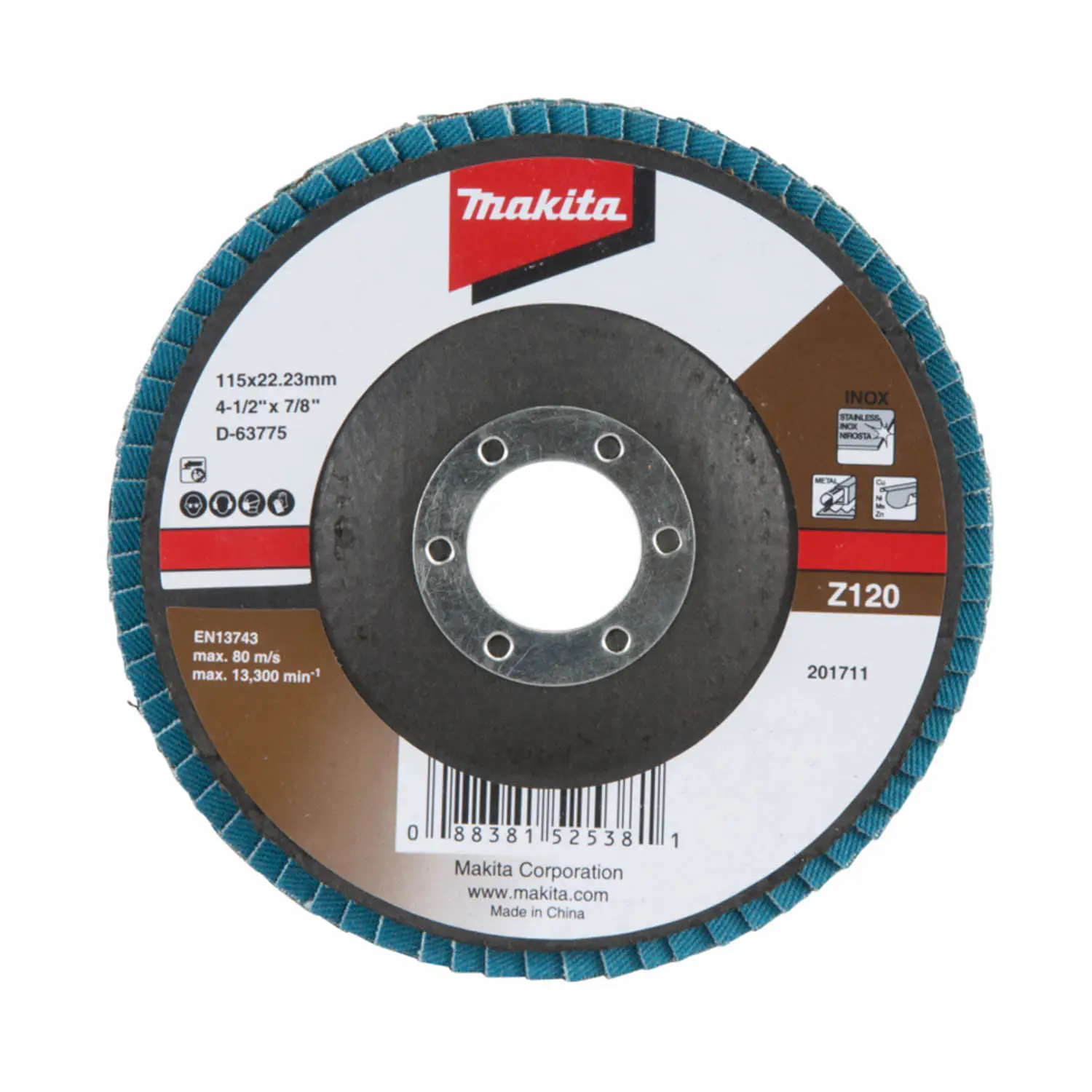 Disco Traslapado 115 X 22 Gr 120 – Zircon – Metal Y Acero Inox Angulo