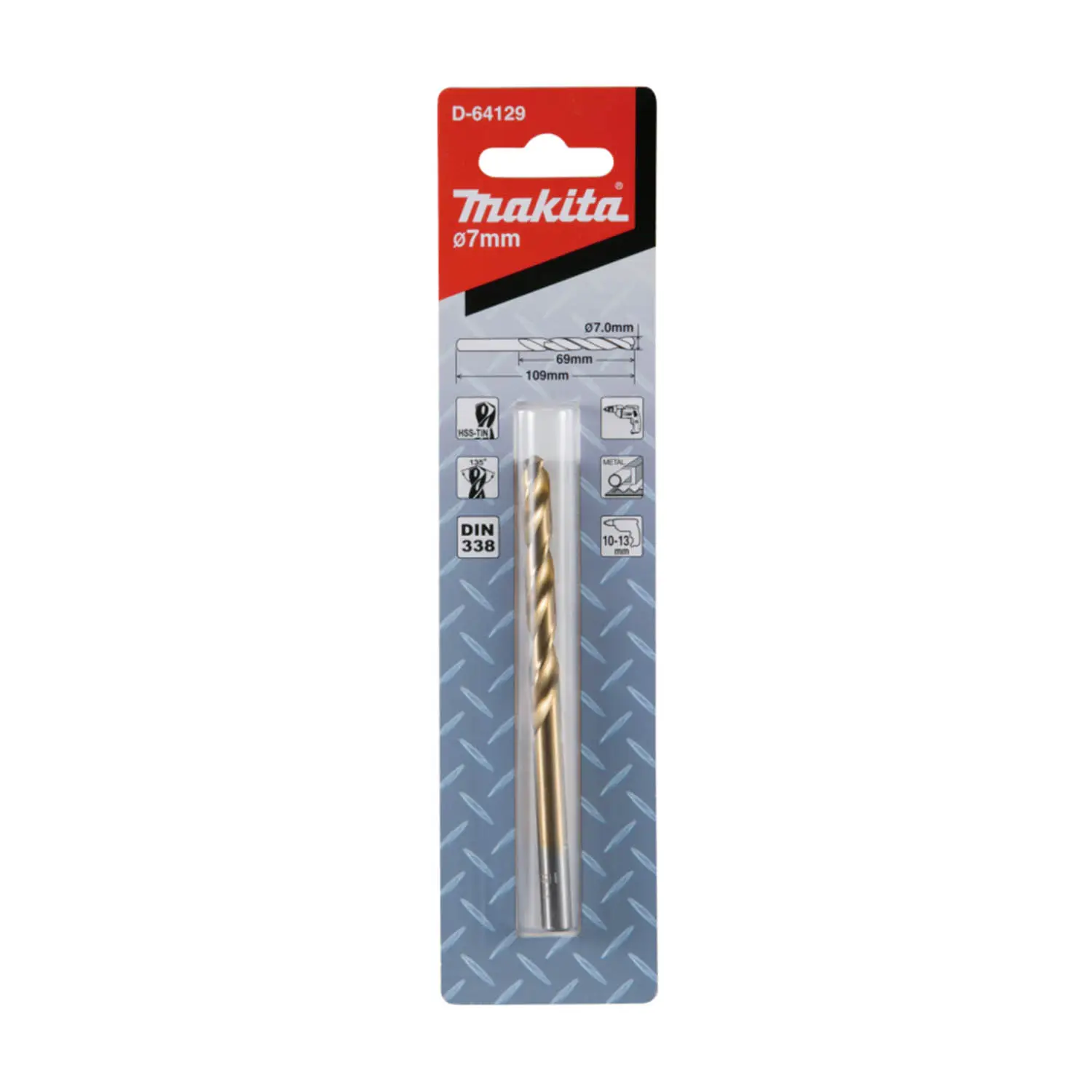 Broca Metal Hss-Tin 1Pc7×109(69)