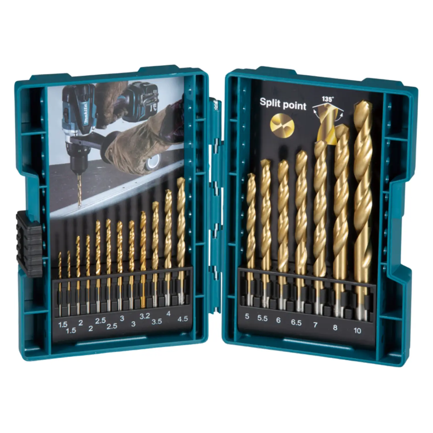 Set Broca Hss-Tin Metal Surtido 19 Pcs.
