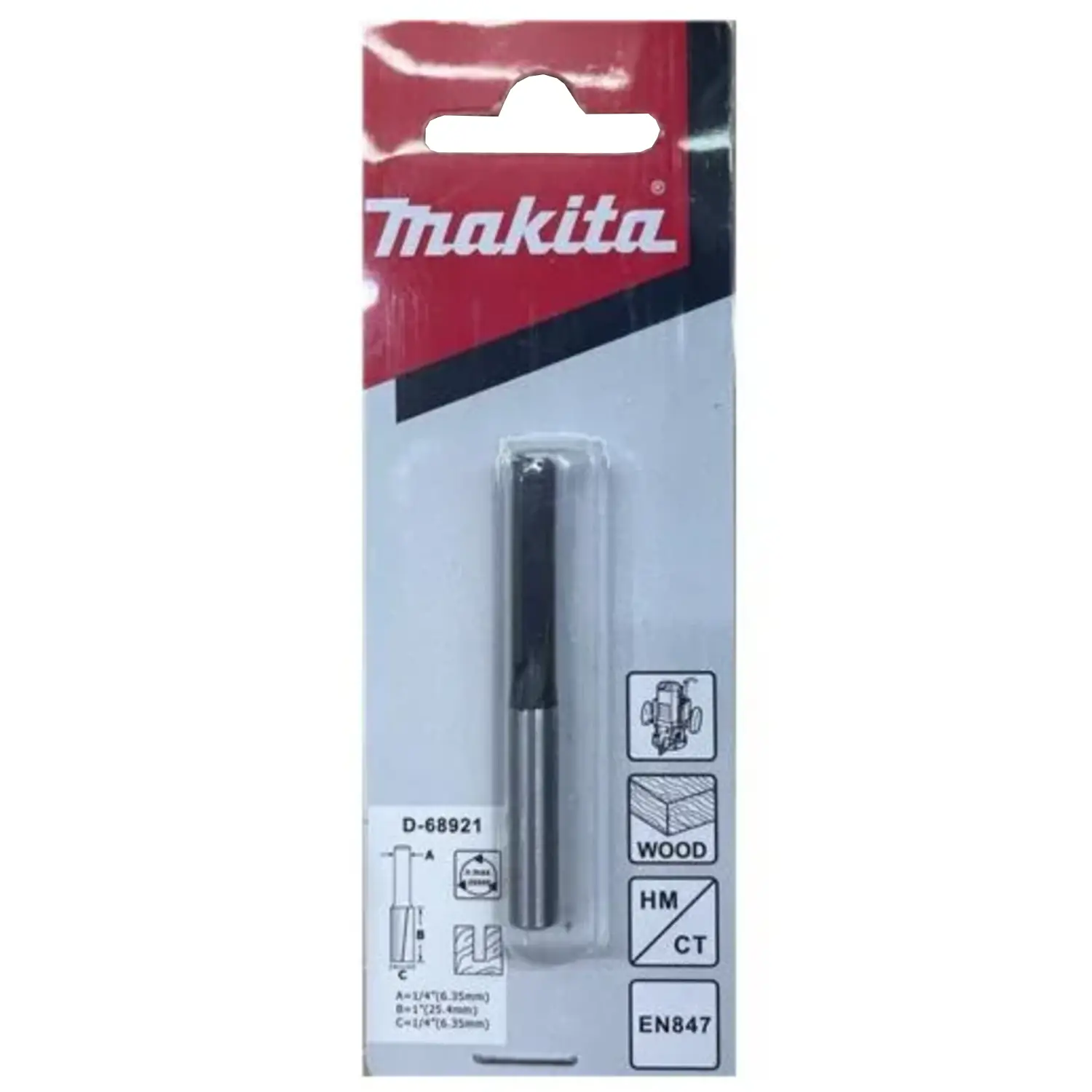 Fresa Recta 2 Filos1/4″ X 1″ Eje 1/4″