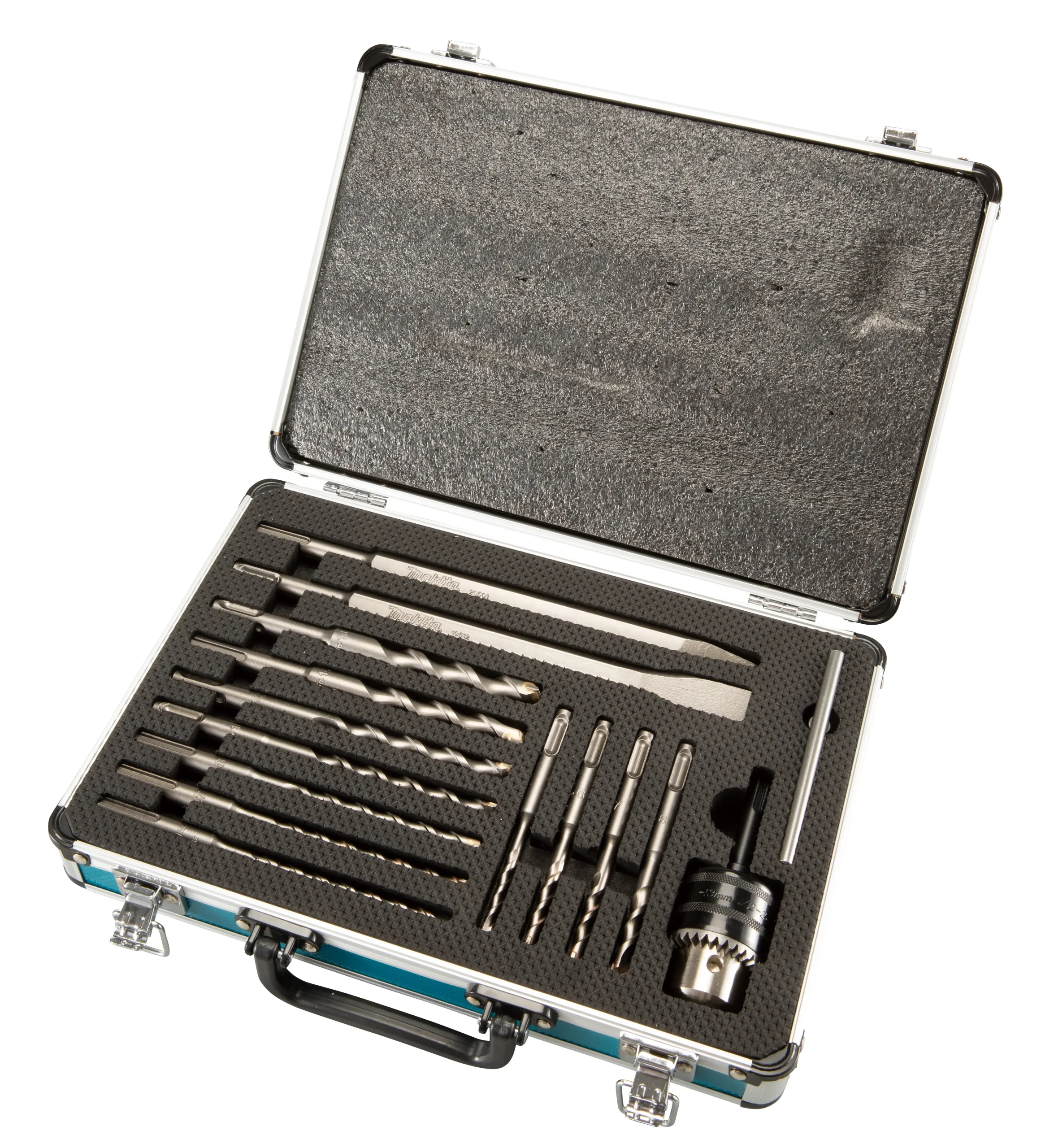 Set 14 Unidades (1 Punto , 1 Cincel, 11 Brocas, Mandril 13Mm. + Adapt,C/Llave) Ca