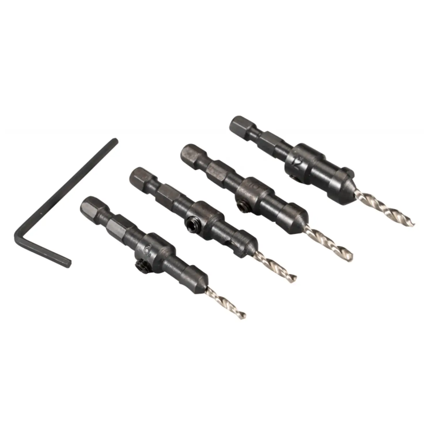 Set 4 Pzs Broca Avellanado 6, 8, 10, 12 Mm. Cortas