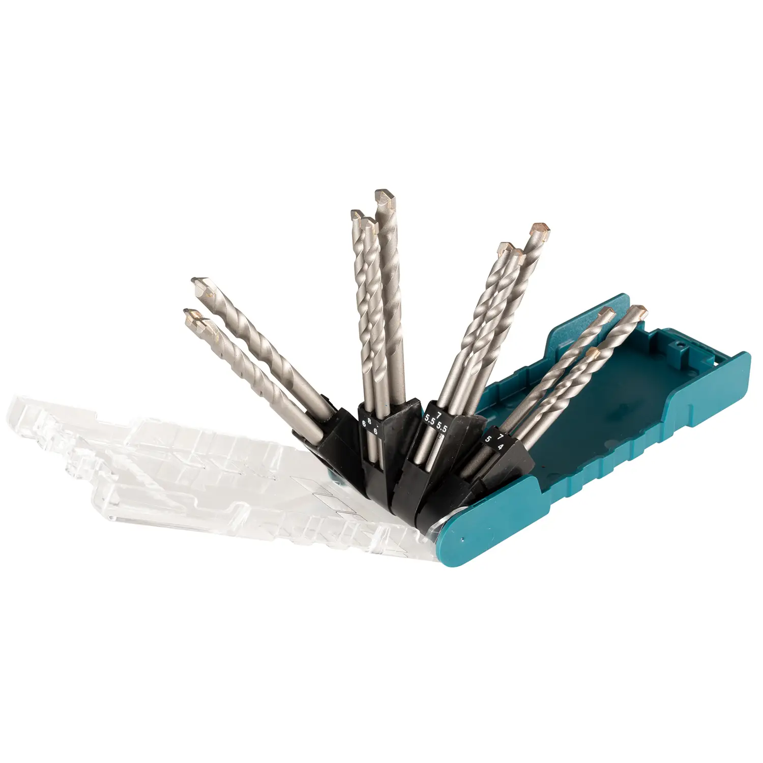 Set Brocas Concreto 12Pzs (4, 5, 5,5, 6, 6,5, 7, 8X2Pz)