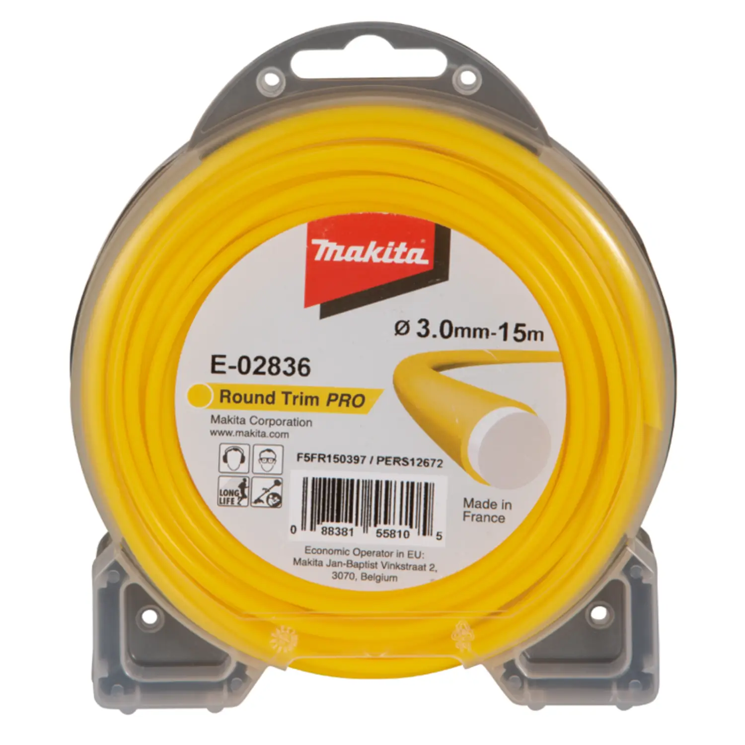 Nylon Redondo Amarillo Doble Capa/3,0 Mm./15 M