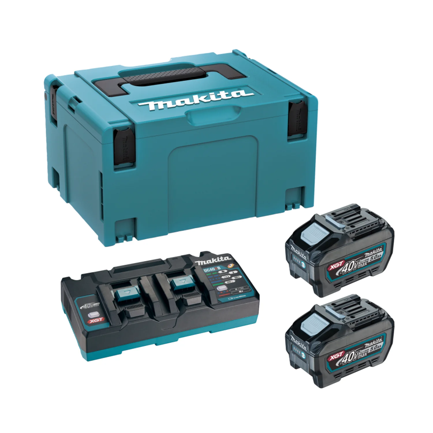 SET BATERIA BL4050F x 2un CON CARGADOR DC40RB y CAJA MAKPAC Typ3