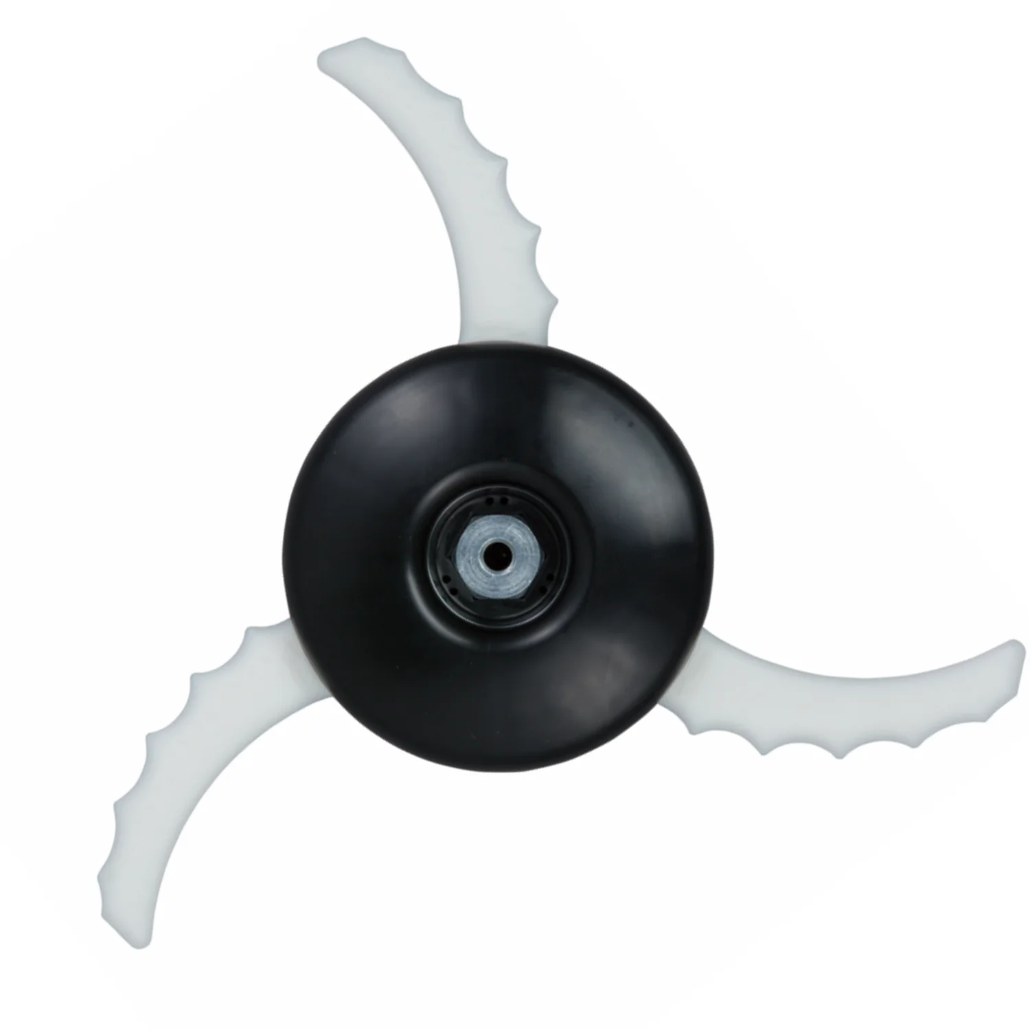 Cabezal cuchillo plastico hoja curva 255 mm + base 3 ejes