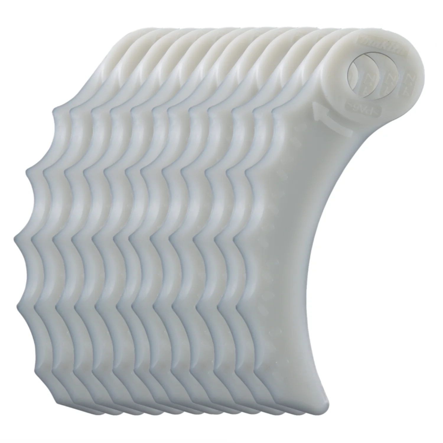 Repuesto cuchillo plastico hoja curva 12 pcs