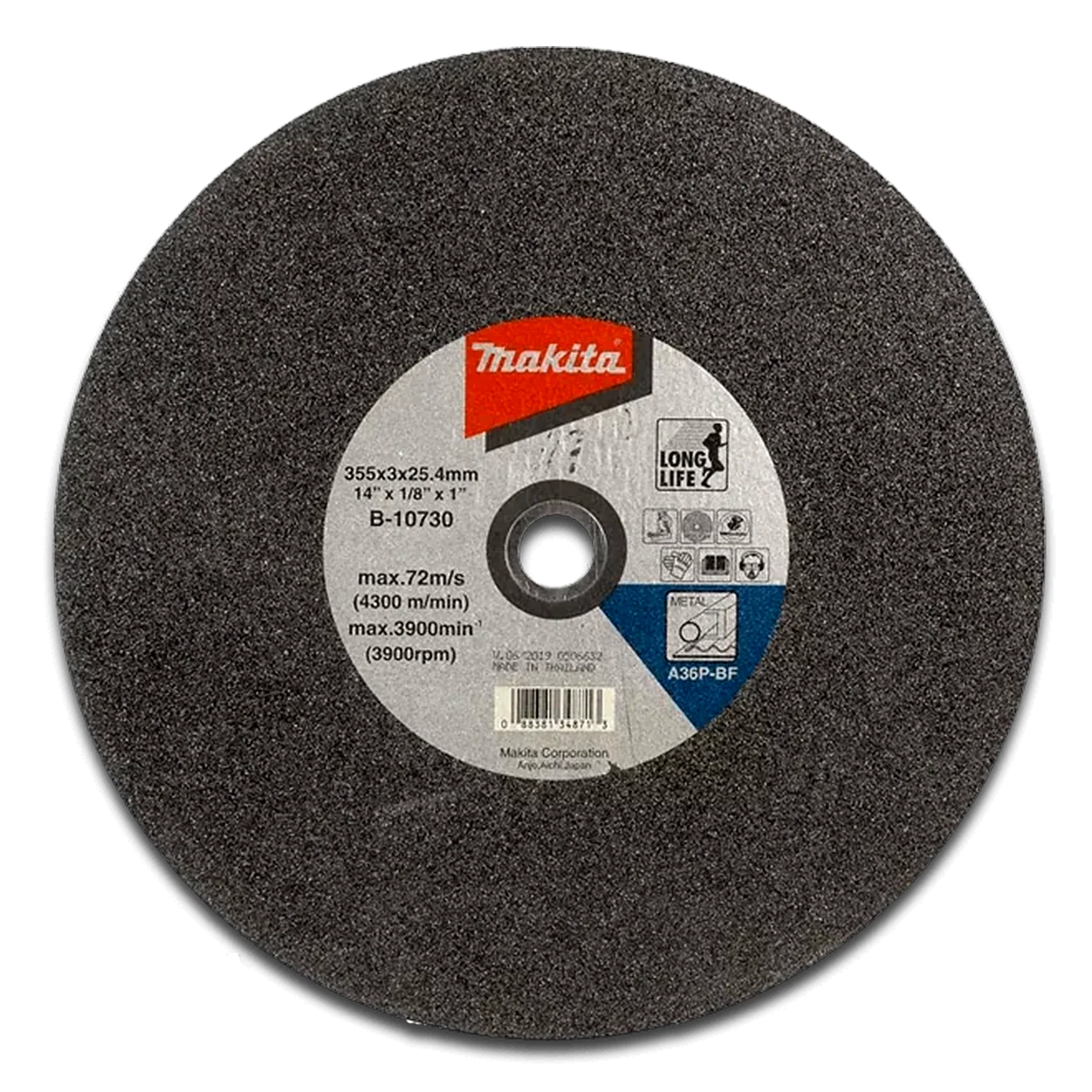 DISCO CORTE METAL 14″ A36P (355 x 3.0 x 25.4 mm.)
