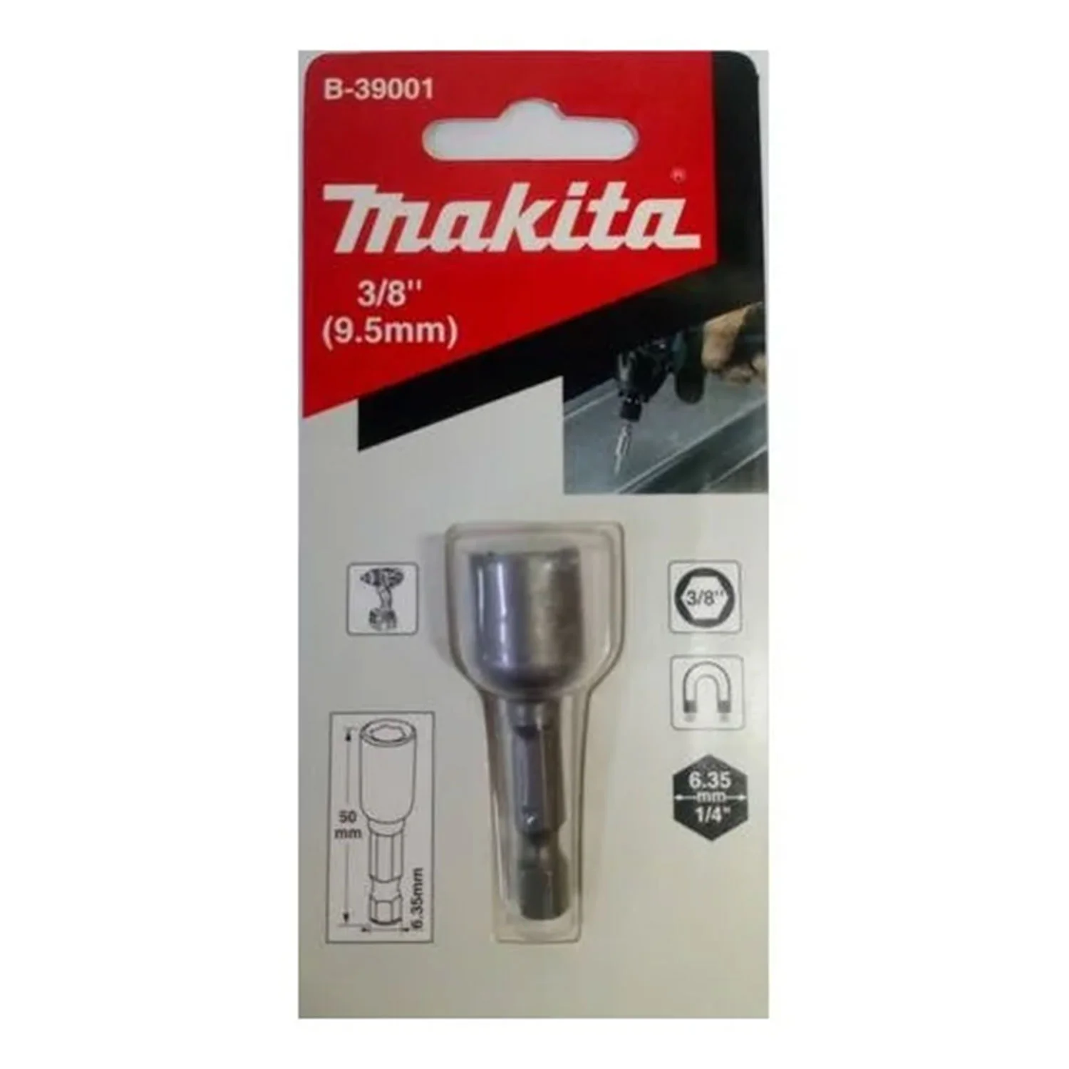 ADAPTADOR MAGNETICO 1pc 3/8×50 (MZ) 3/8×50