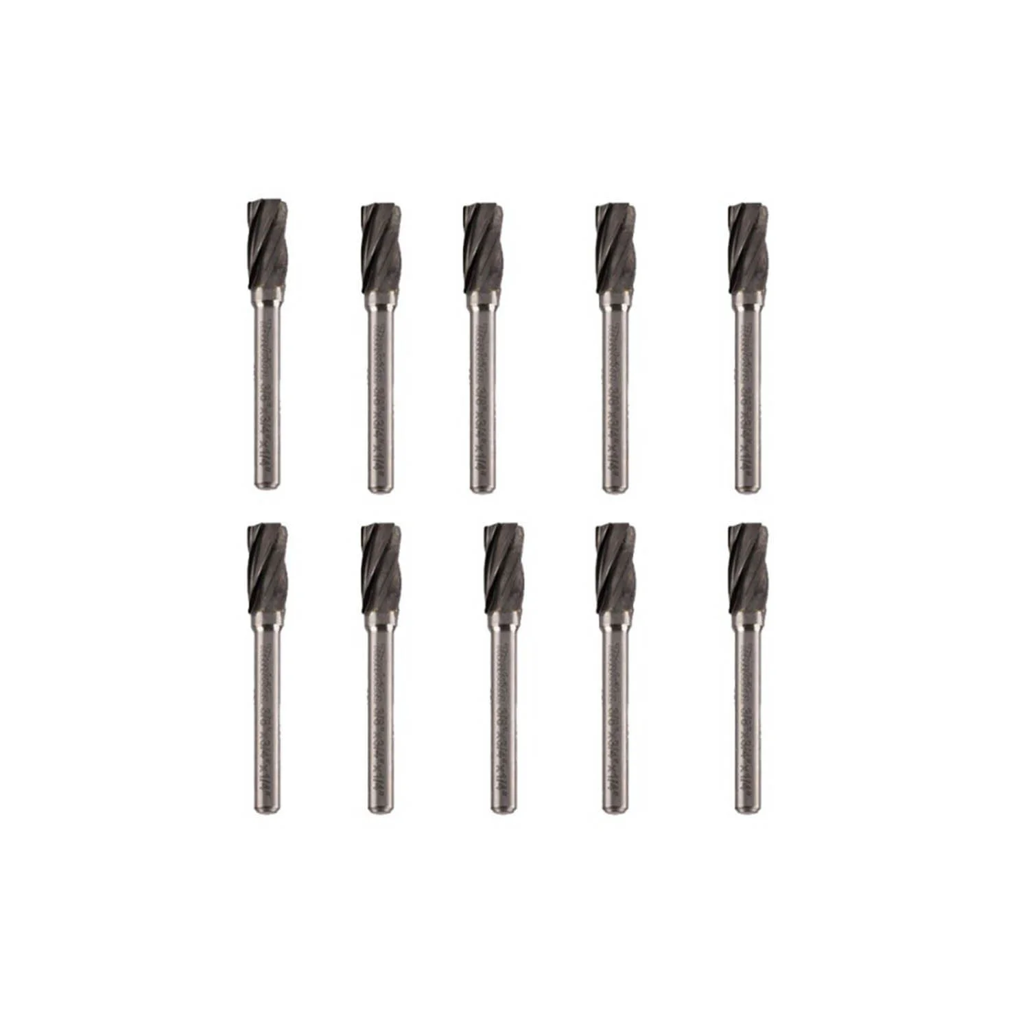 FRESA ROT. CILIND 3/8″x3/4″x1/4″ MET.NO FERROSO 10PZS
