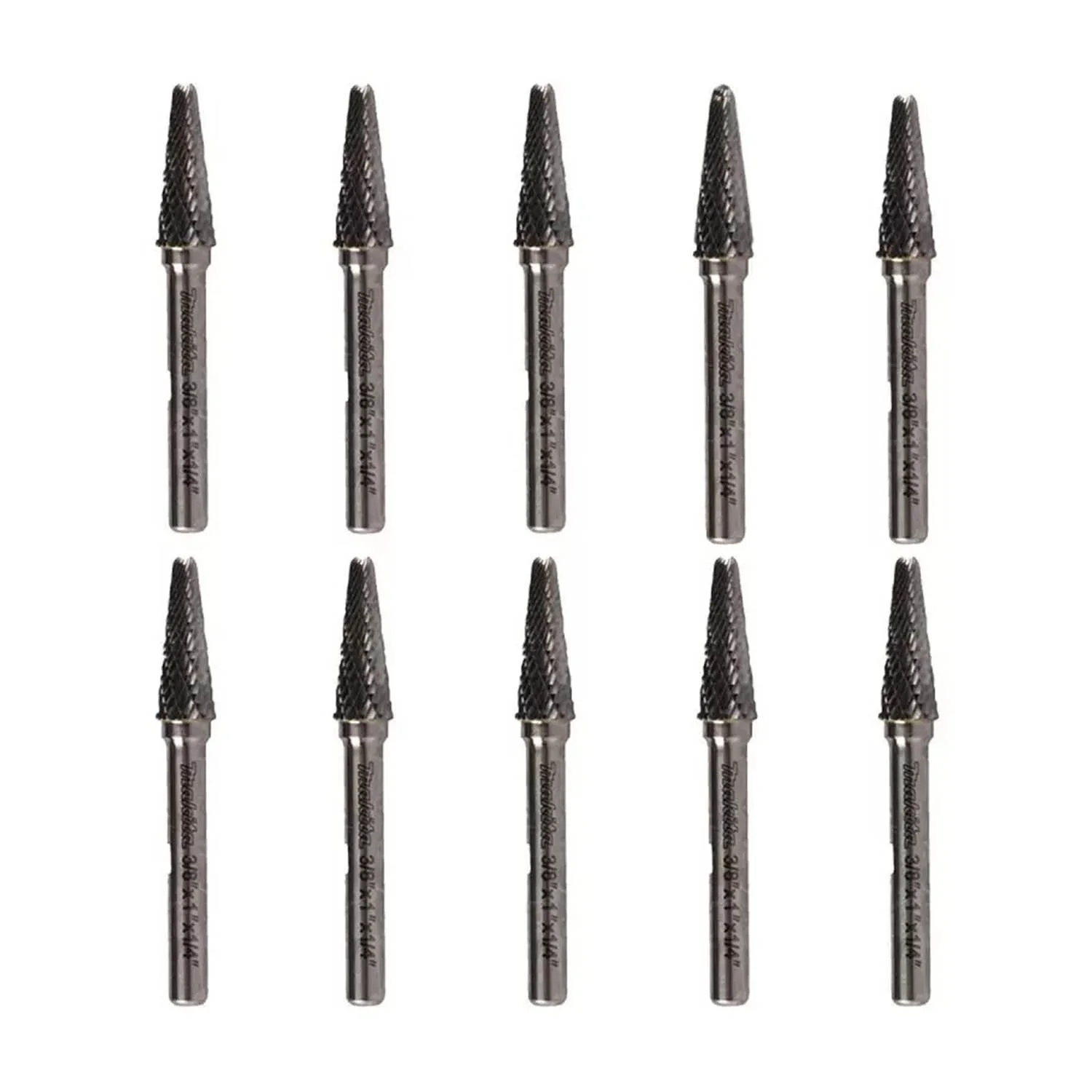 FRESA ROT. CONICA 3/8″x1″x1/4″ DIAMAN/METAL/INOX 10PZS