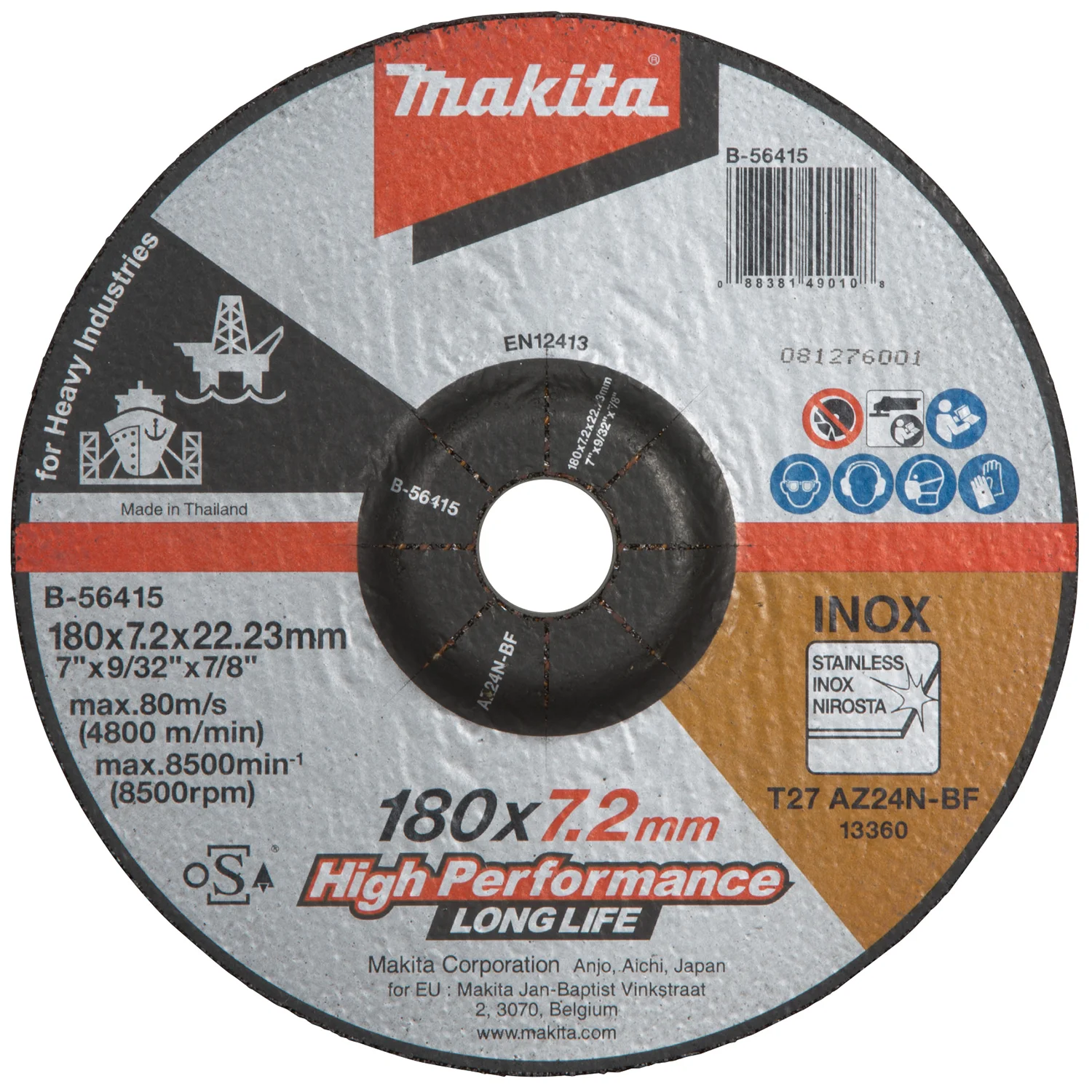 DISCO DESBASTE HEAVY INDUSTRIES AZ24N 180×7.2X22.23