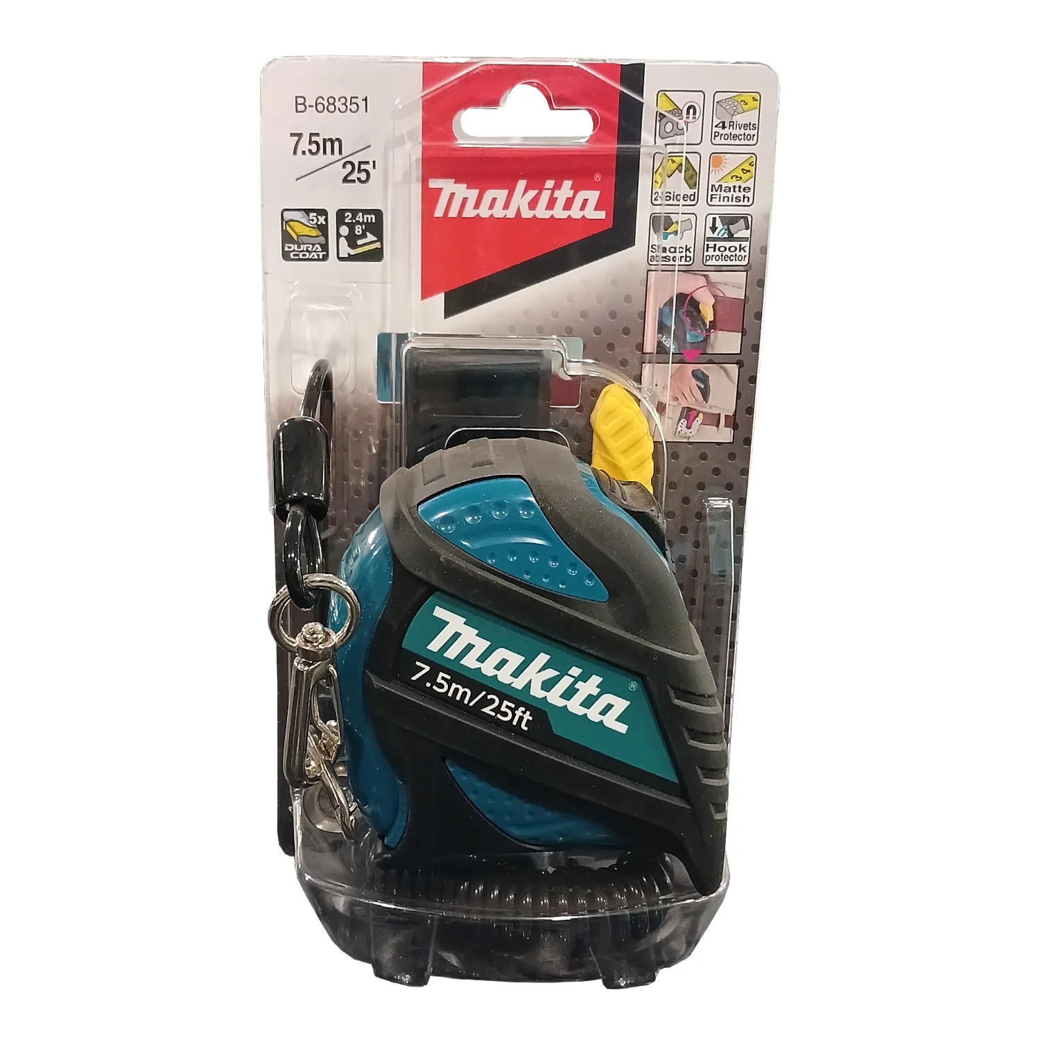 HUINCHA MEDIR 7.5m/25ft C/ CORDON DE SEGURIDAD