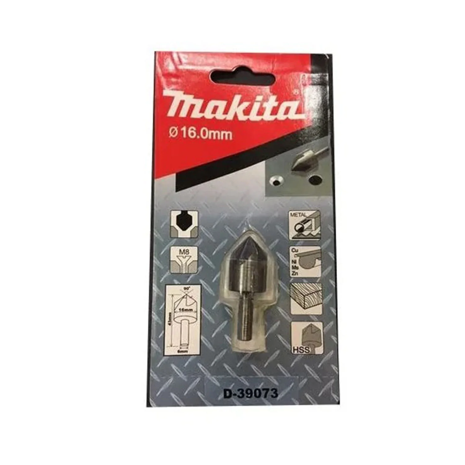 Fresa Conica Avellanada 5 Filos – 16 x 43 mm. – Para Taladros de Rotacion