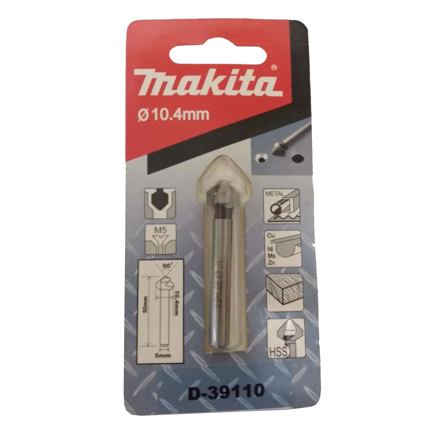 Fresa Conica Avellanada 3 Filos – 10.4 x 50mm. – Para Taladros de Rotacion