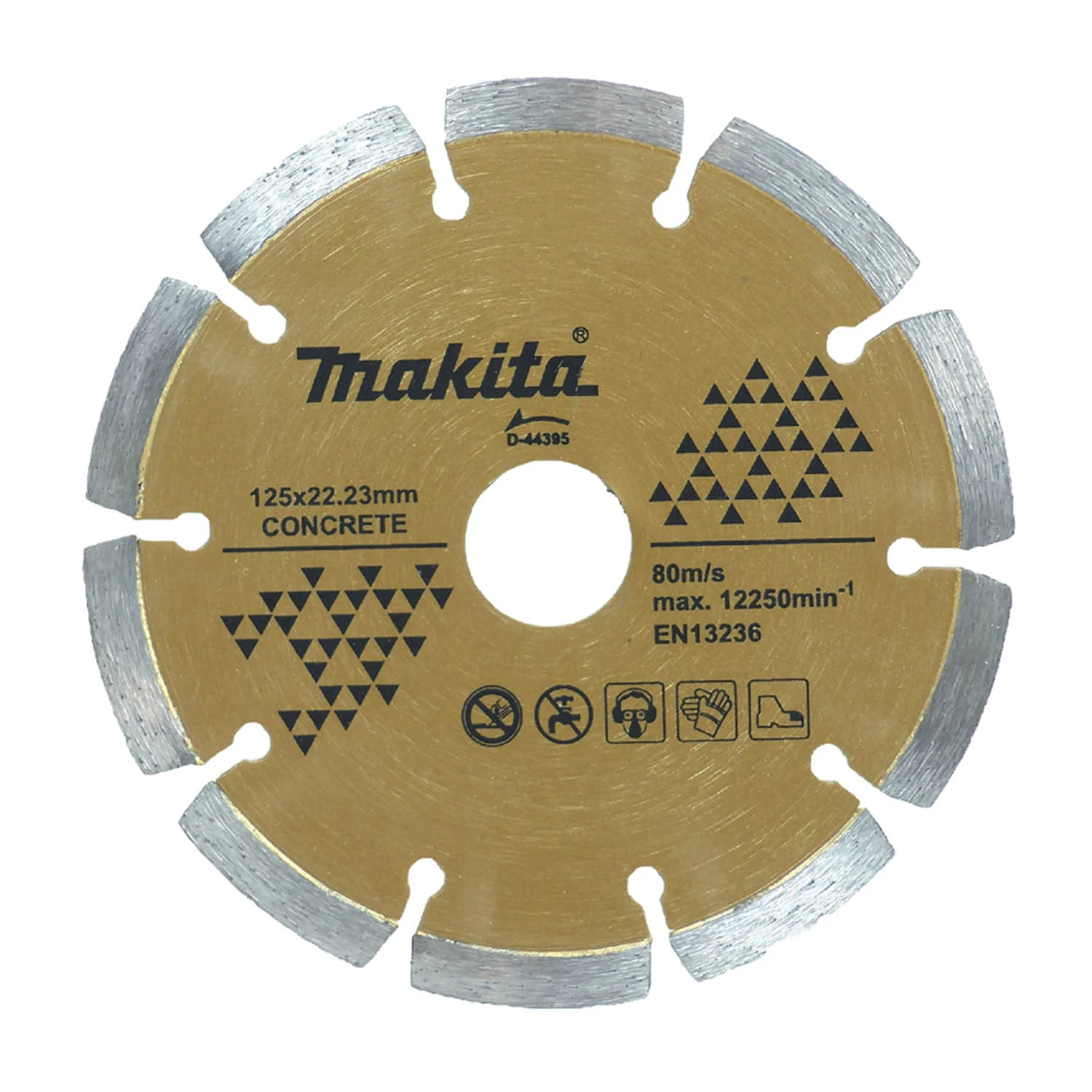 DISCO DIAMANTADO SEGMENTADO P/CONCRETO C/SONDALURA LASER EN13236 125X22.23MM
