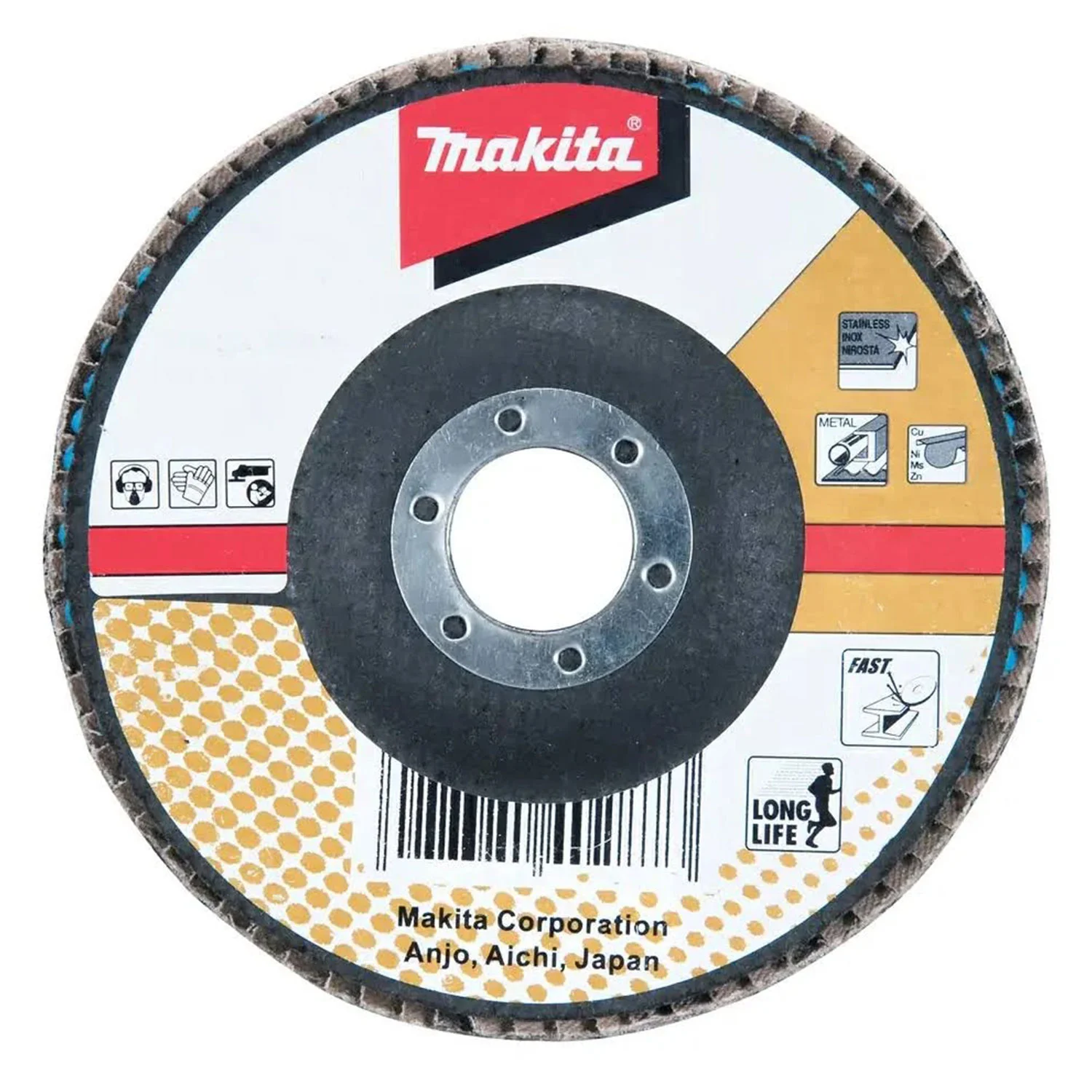 DISCO TRASLAPADO 180 X 22 Gr 40 – ZIRCON – METAL Y ACERO INOX Angulo