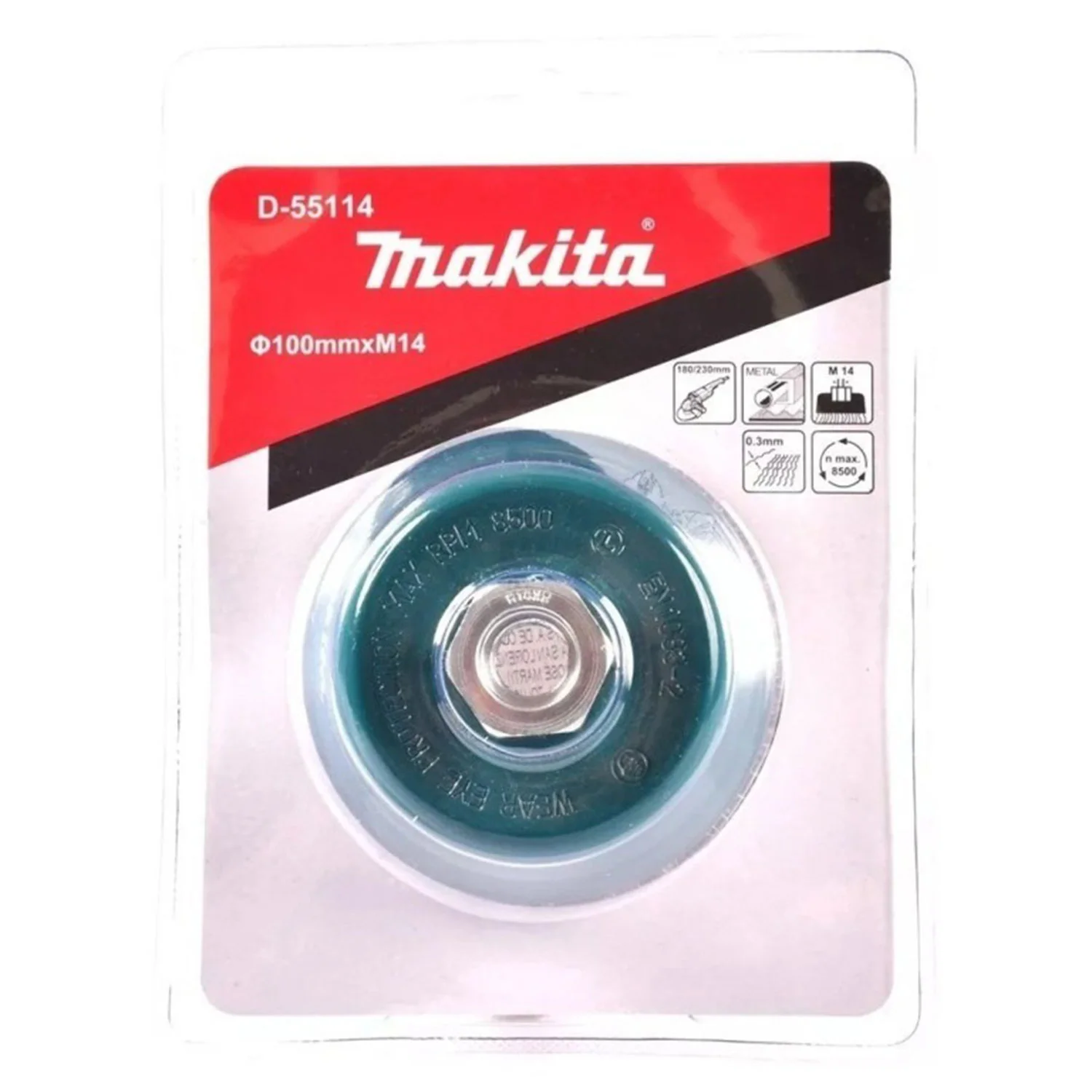 GRATA COPA MAKITA ACERO RIZADO 100MM X M14 D-29284