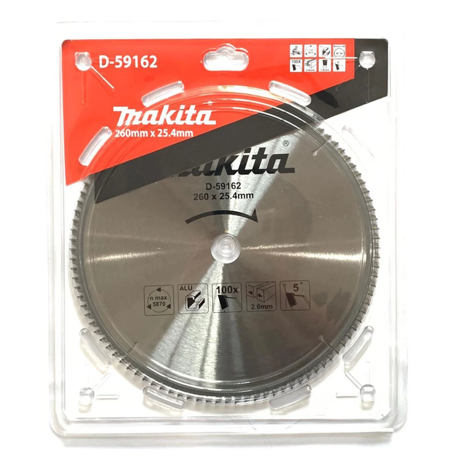 DISCO SIERRA 10-1/4″ (260 X 25.4 X 100T) – ALUMINIO