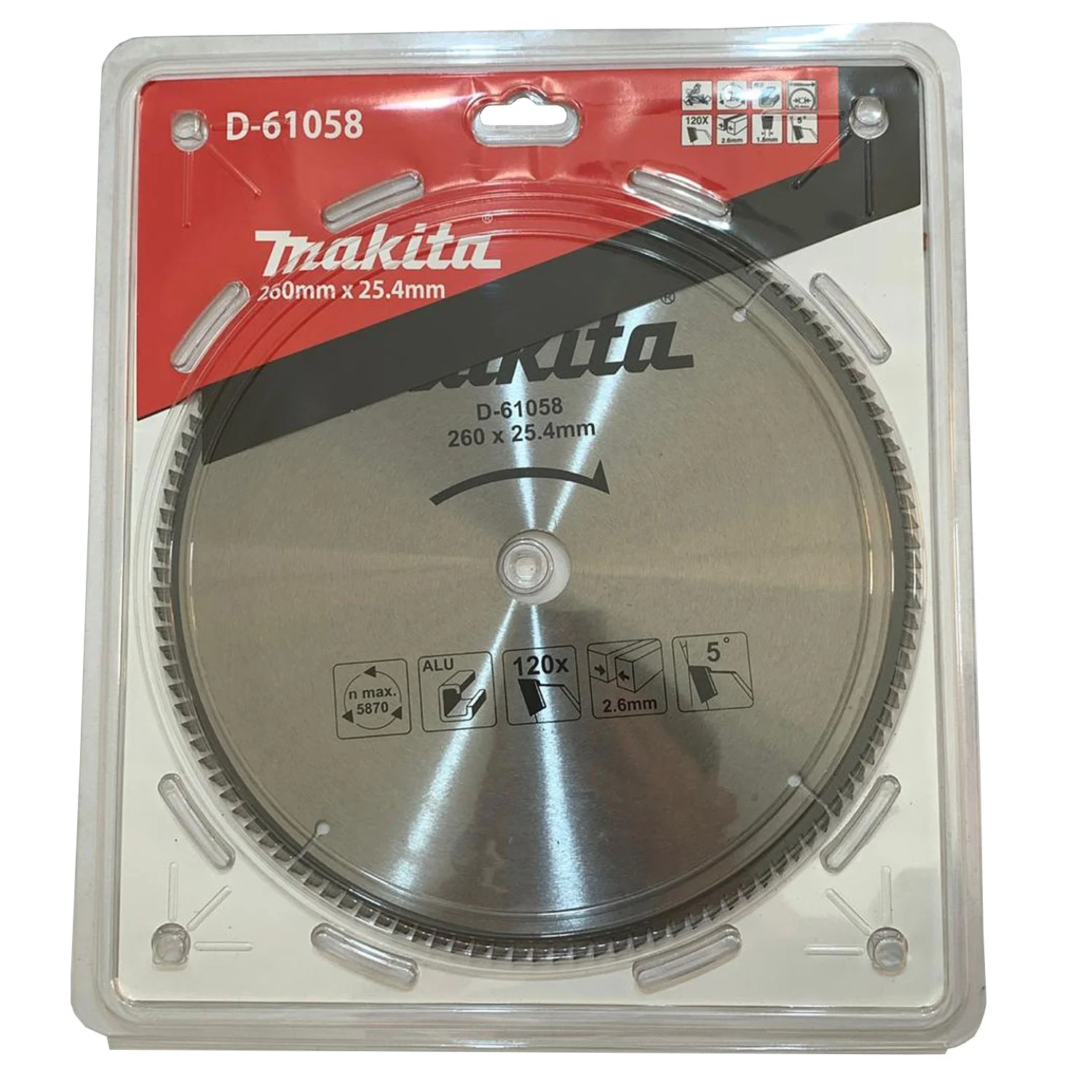DISCO SIERRA 10-1/4″ (260 X 25.4 X 120T) – ALUMINIO