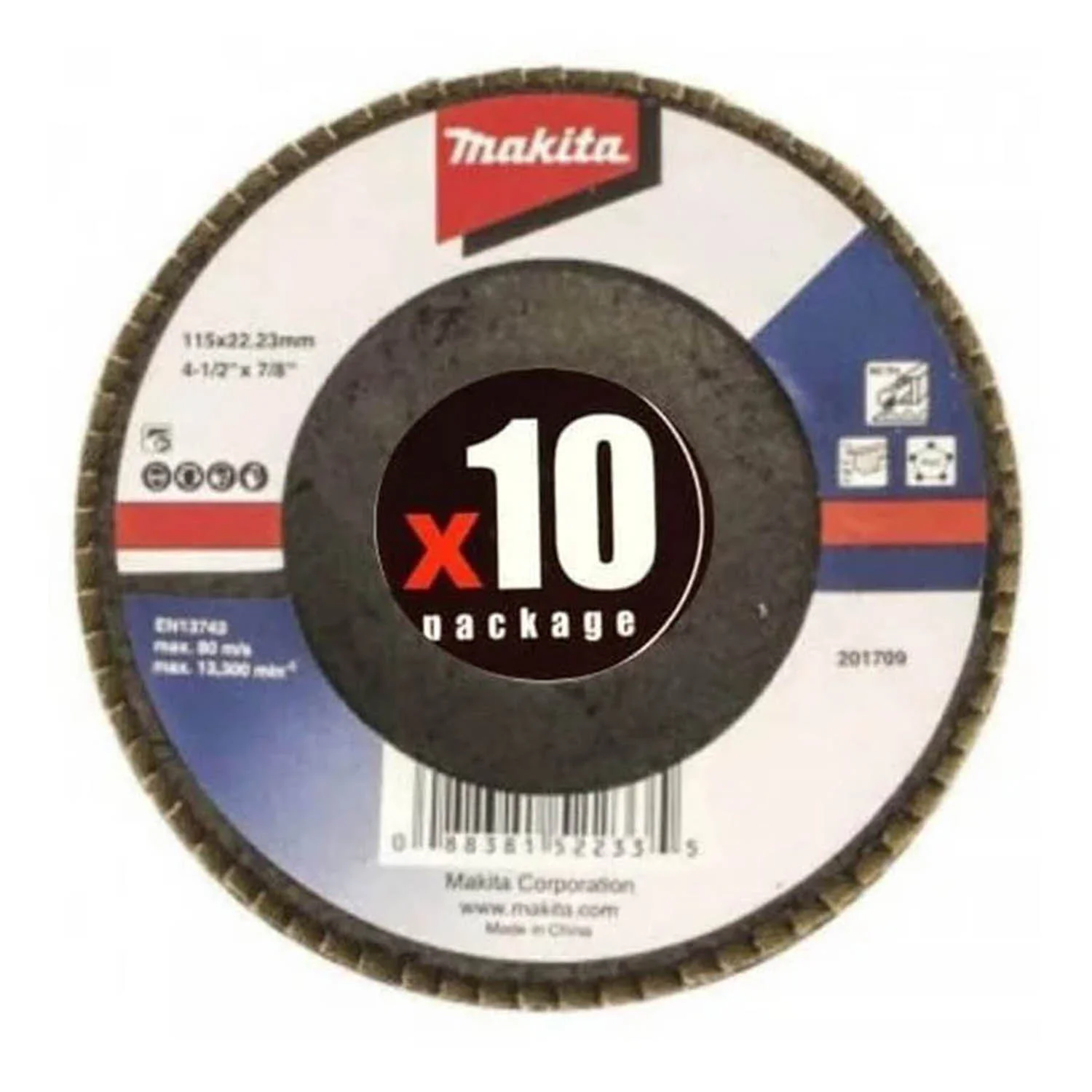 DISCO TRASLAPADO 115 X 22 Gr 120 -METAL -Angulo x10