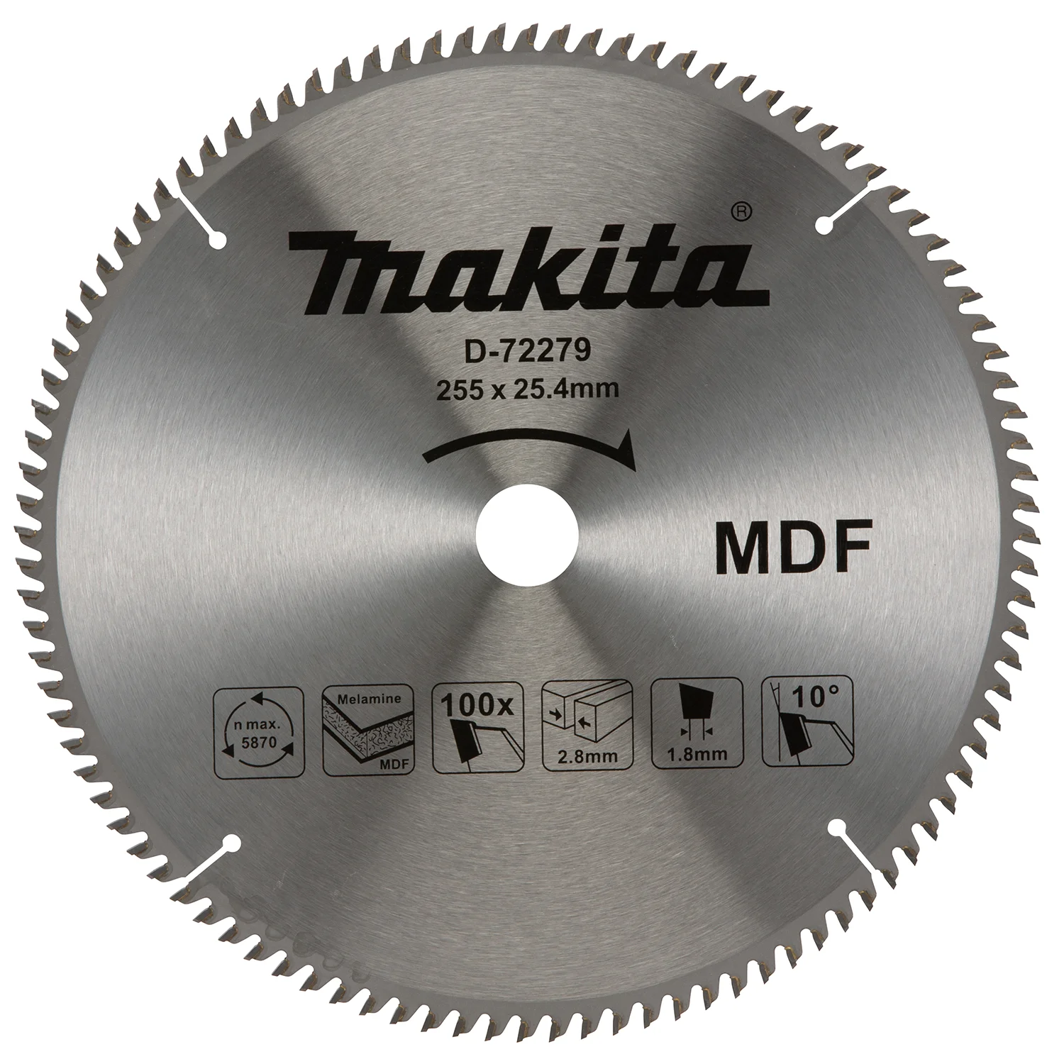 DISCO SIERRA MELAMINA 255MM X25.4X100T