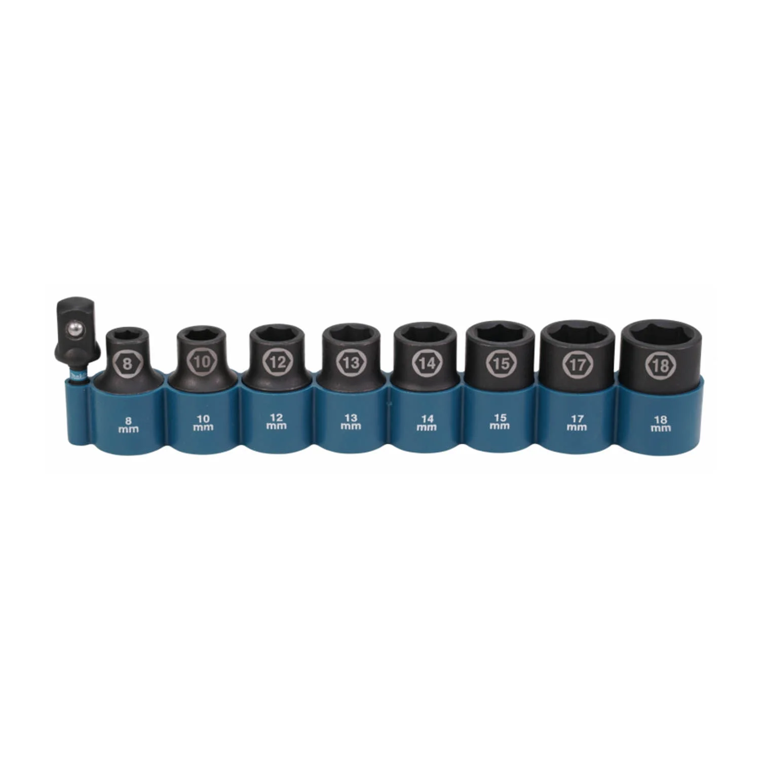 Set 9 pzas.Dados de Imp.profundo toma 1/2″ Impact Black( 8.10.12.13.14.15.17.18)